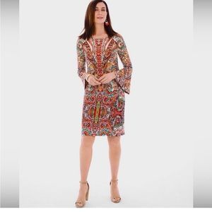 Chico's Charm Print Short Travel Dress -
(SMALL)  - Size 0